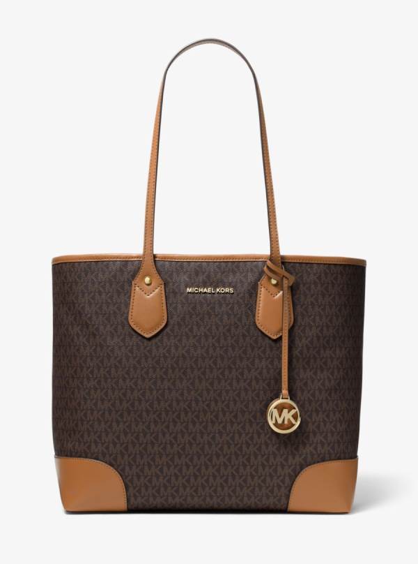 Damske Prenosná Taška Michael Kors Eva Large Logo Hnede - Kabelky Michael Kors Slevy | VHKUO-1638